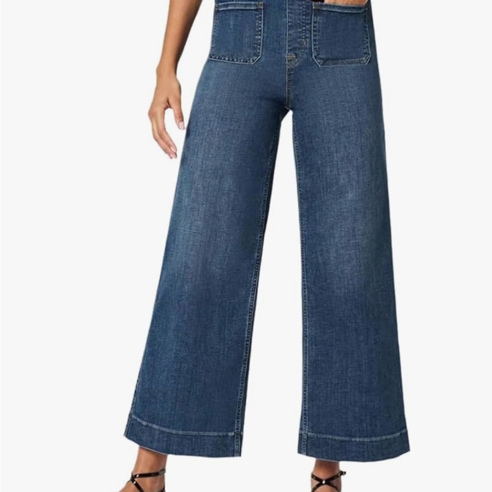 Women's Blue Wide-Leg Jeans